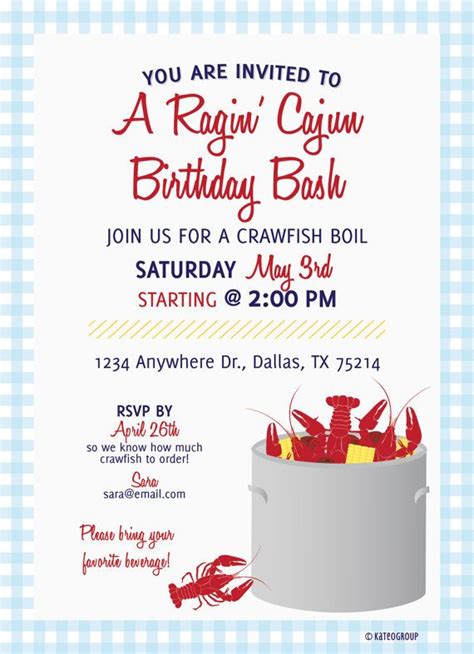 Crawfish Boil Invitation Template Free