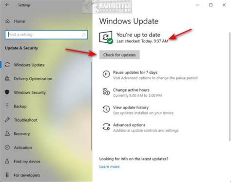 How To Check For And Install Windows Updates In Windows 10 And 11 Majorgeeks