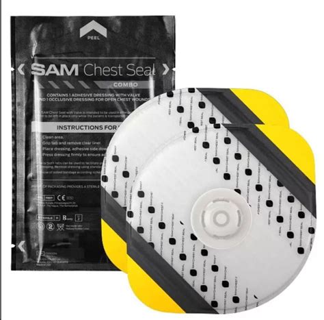 SAM CHEST SEAL OCCLUSIVE DRESSING TRAUMA TRAINING AID Medical Vented ...