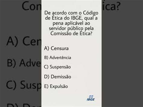 Código de Ética IBGE 2022 shorts YouTube