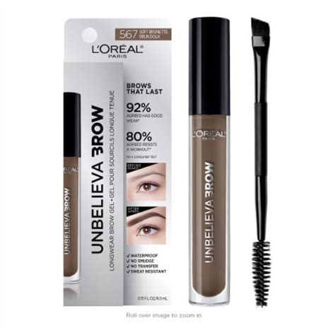 L Oreal Paris Unbelieva Brow Tinted Brow Gel Longwear Waterproof Soft Brunette Fl Oz