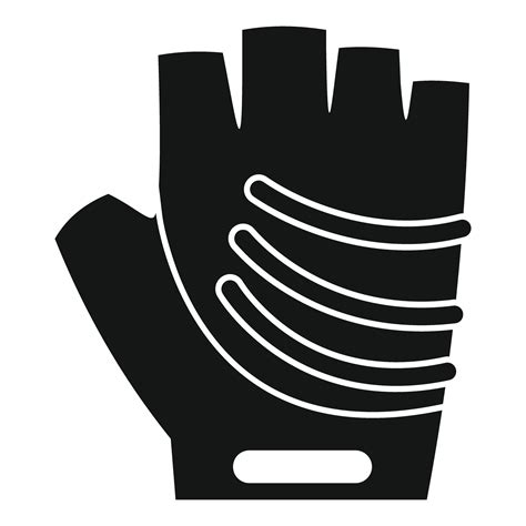 Black bike glove for protecting hands while cycling 49777642 Vector Art