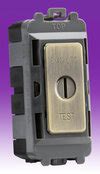 20 DP Grid Key Switch Marked EMG LTG TEST Antique Brass