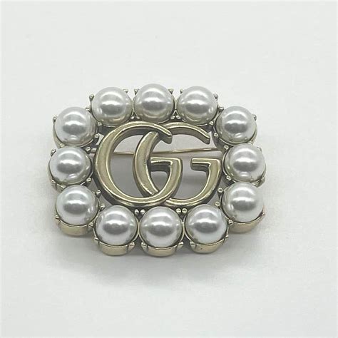 Gucci Pearl Gg Brooch Bacalli Luxury Consignment
