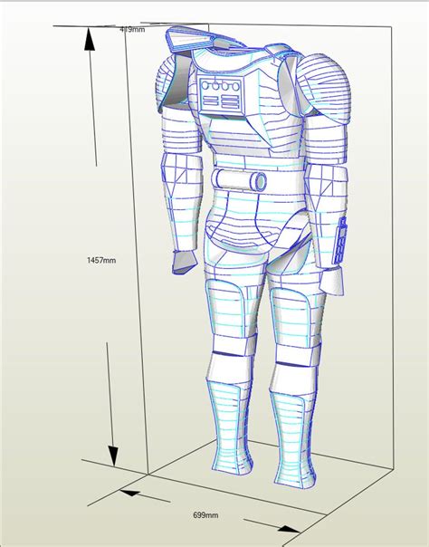 Male Clone Trooper Armor Pepakura Templates Etsy