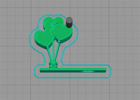 Valentine S Day Hearts Hot Air Balloons And Love Straw Topper STL File For 3D Printing