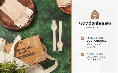 Amazon Disposable Wooden Forks Piece Compostable Forks