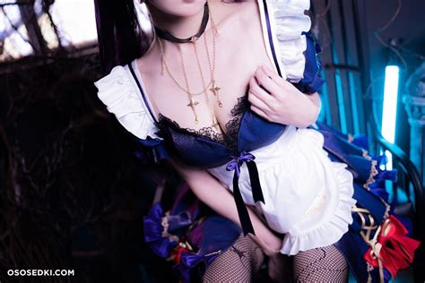 Mona Maid Genshin Impact A Bao Naked Cosplay Asian Photos