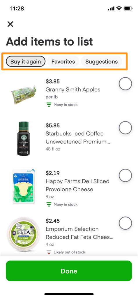 Instacart Help Center Your Lists