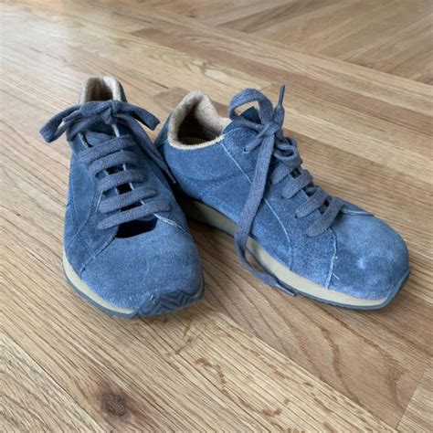 Dkny Blue Suede Shoe Vintage Late 90s Depop