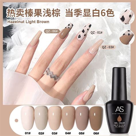 Jual As Gel Qz Hazelnut Brown Gel Polish Kutek Gel Another Sexy Hazelnut Nude Brown Kutek