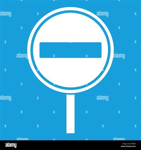 No Entry Sign Icon White Stock Vector Image And Art Alamy