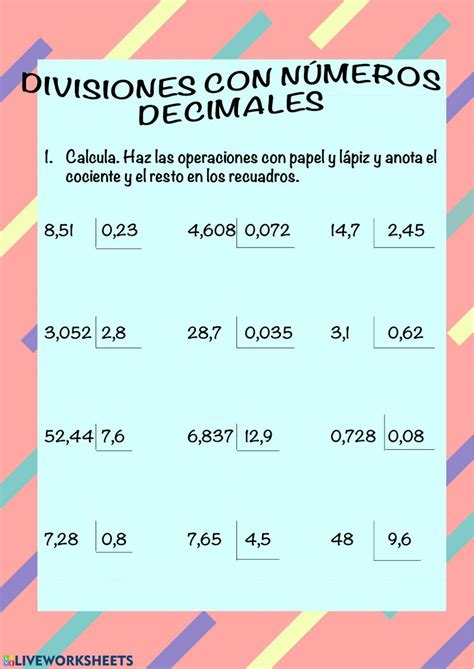 Operacines Con Decimales