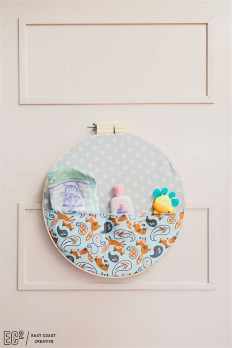 DIY Embroidery Hoop Wall Pockets Video Tutorial East Coast Creative