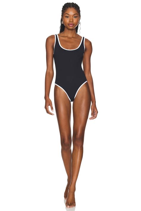 Solid And Striped The Annemarie One Piece In Blackout Revolve