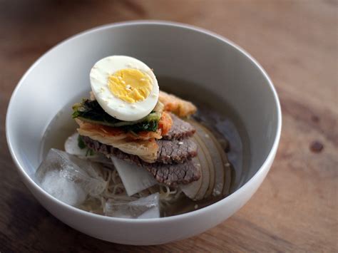 Naeng Myun Naengmyeon Recipe Korean Buckwheat Noodles In Chilled