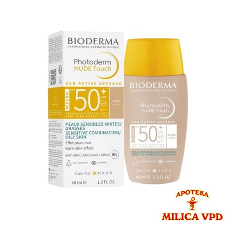 Bioderma Nude Touch Mineral Spf Tonirana Krema Veoma Svetla Tres Claire Very Light Ml