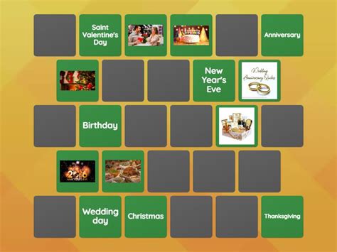 Special Dates - Matching pairs