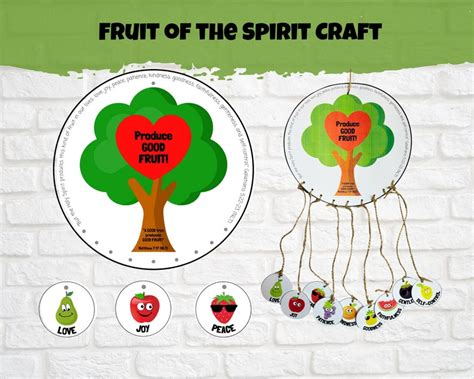 Kids Printable Fruit Of The Spirit Craft Sunday School Activity Kids