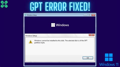 Fix Windows Cannot Be Installed To This Disk Gpt Style