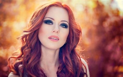 Wallpaper Face Women Redhead Model Long Hair Brunette Open