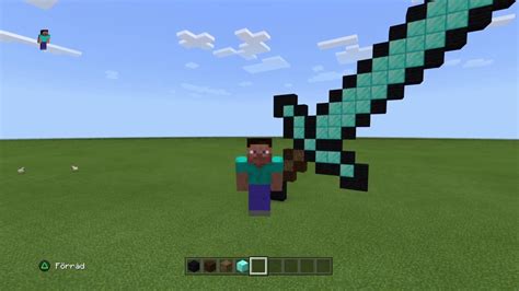 Minecraft How To Build A Diamond Sword Statue Youtube