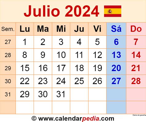 Calendario Julio 2024 Iransmarts