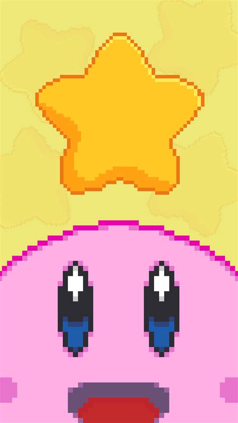 Kirby phone wallpaper i made in pixelart : r/Kirby