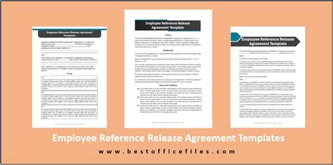 Employee Reference Release Agreement Templates Agreements Contracts