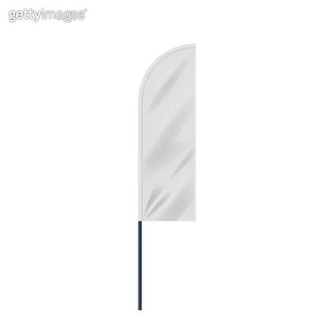 Realistic Banner Stand Beach Flag Portable Blank Display On A Lightweight Pole Isolated 3d