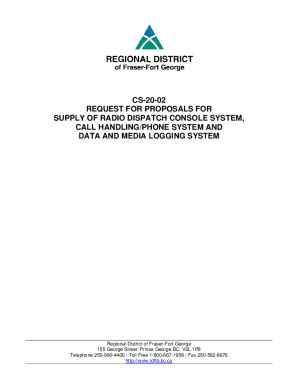 Fillable Online ADDENDUM No 4 Request For Proposal CS 20 02 RADIO