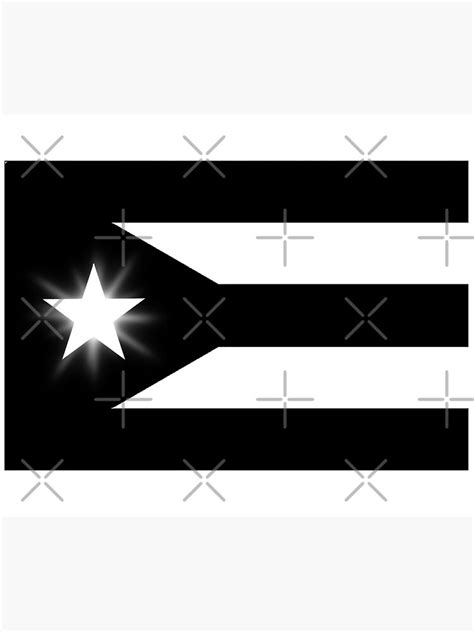 "Puerto Rican Flag black and white bright star" Canvas Print for Sale by liamaris | Redbubble