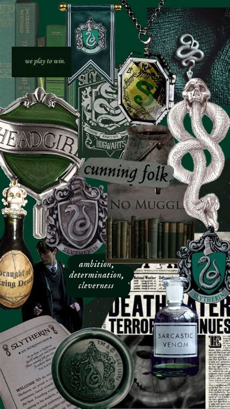 Slytherin Aesthetic Collage