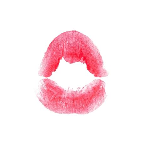 Premium Photo Lipstick Kiss Marks Isolated On White Background