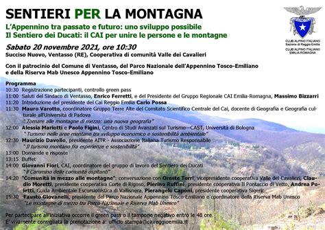 Sentieri Per La Montagna Convegno A Succiso Con Il Cai Reggio Emilia