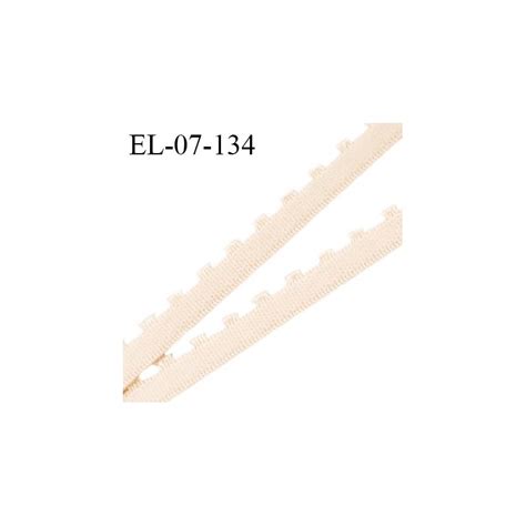 Elastique picot 7 mm lingerie couleur beige rosé ou lame largeur 7 mm haut de gamme Fabriqué en