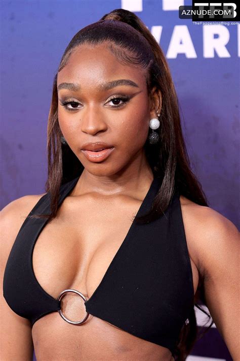 Normani Sexy Seen Showing Off Her Hot Cleavage In A Black Gown At The BET Soul Train Awards In