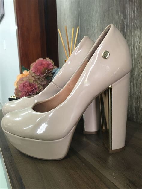 Sapato Nude Salto Alto Sapato Feminino Vizzano Usado Enjoei