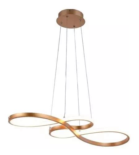 Lustre Pendente Led Smd W Design Moderno Dourado K