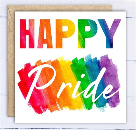 Happy Pride Card Pride Month LGBTQ Pride Rainbow Gay Pride Lesbian Pride Bi Pride Coming