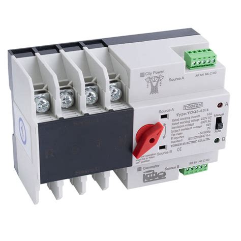 Автоматический переключатель ввода резерва 4P + 230V 63A (TOQ5-63/4P ...