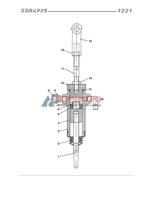 Схема - Циліндр робочий МТЗ 1221