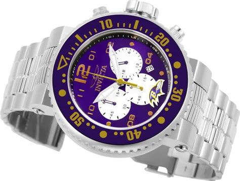 Invicta Nfl Baltimore Ravens Chronograph Quartz Mens Watch 30257 Invicta