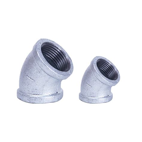 Hot Dip Galvanized Gi Malleable Cast Iron Pipe Fittings Degree Elbow For Water Oil Fire