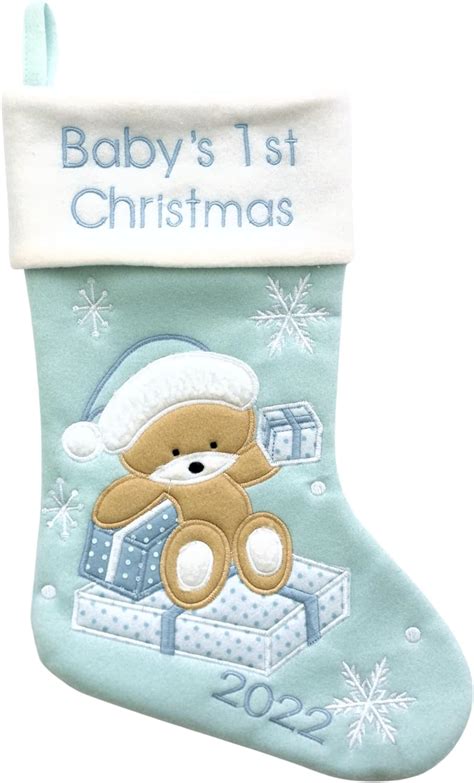 Heart s Sign Babys First Christmas Chaussette de Noël 2023 Mon