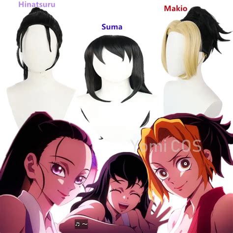 Makio Suma Hinatsuru Cosplay Wig Anime Demon Slayer Season