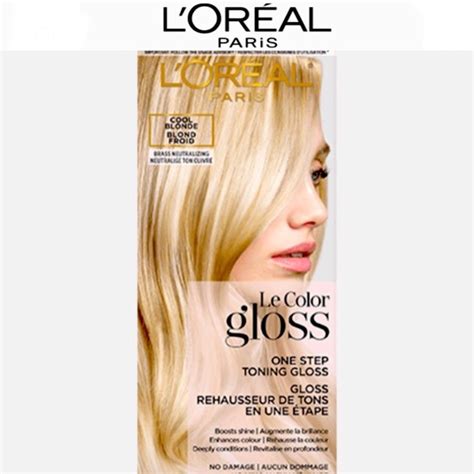 L Oreal Hair Loreal Paris Le Color Gloss One Step Toning Gloss Cool Blonde Size Ml New