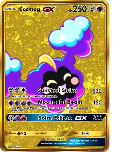 Golden Cosmog Pokemon Tcg Card By Jordytgmrehrer10 On Deviantart