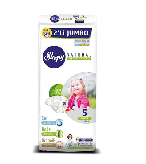 Sleepy подгузники Natural Ultra Sensitive 5 (11-18 кг) 48 шт. - pandababy