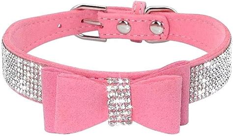 Haoyueer Strass Hundehalsband Niedlich Schillernd Funkelnd Weiches